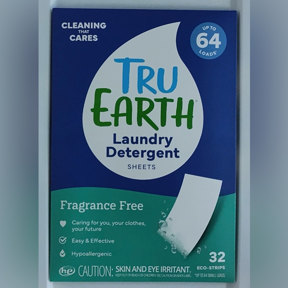 ✴️2/$20✴️ Tru Earth Laundry Detergent Sheets - Fragrance Free 32ct